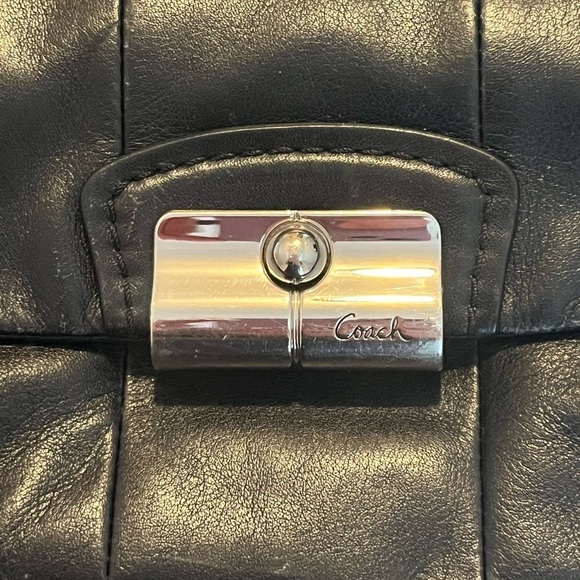 Coach Kristin Black Leather Hobo Shoulder Bag - Picture 4 of 14